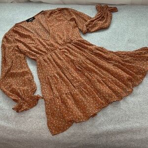 Cottagecore Floral Mini Dress Small Ditsy Fairy Hoco Tiered Coquette